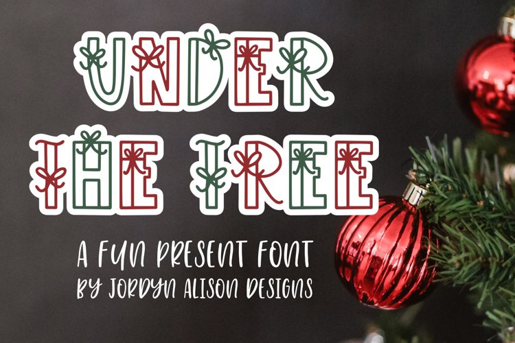 Under The Tree, Christmas Present Font example image 1