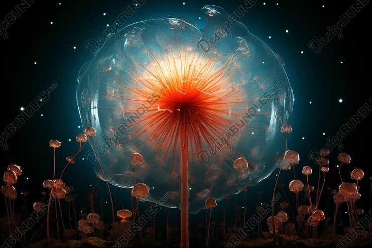 Sea Anemone Glowing Underwater Scene example image 1