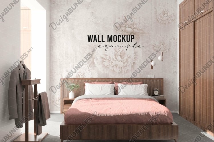 Wall mockup - Interior mockup - Wallpaper mockup example image 1