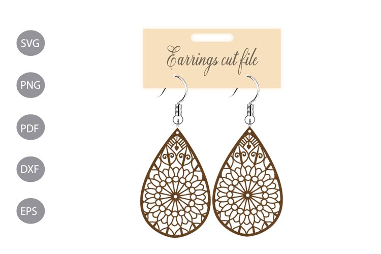 Earrings SVG Template Design