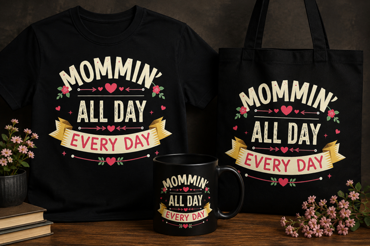 Mommin’ All Day Every Day PNG | Funny Mom Mother’s Day