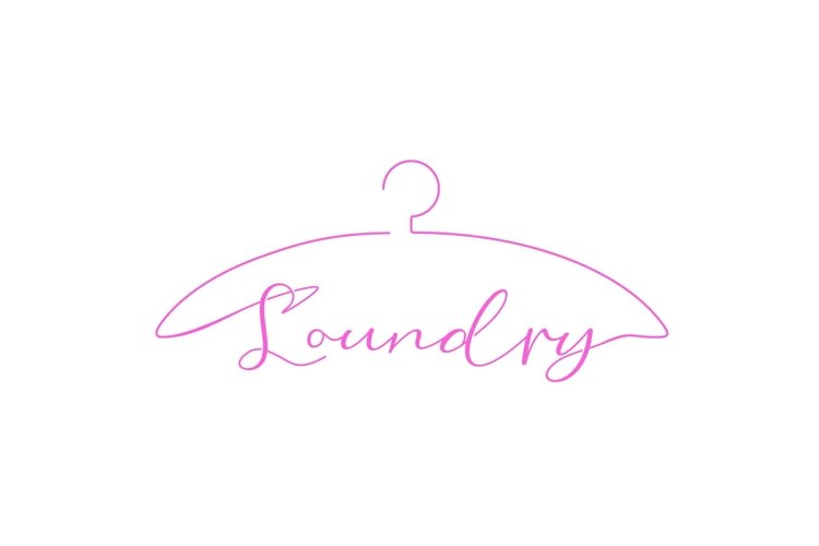 Hanger Dry Cleaning Laundry Logo Design Vector Icon