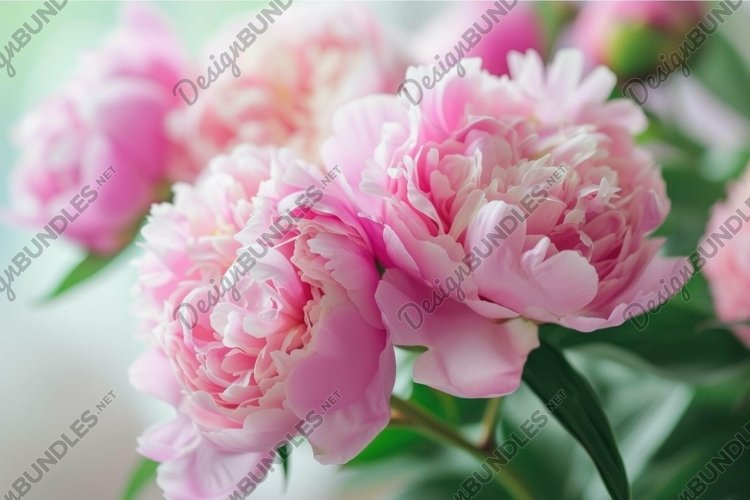 Pink peonies. Generate ai