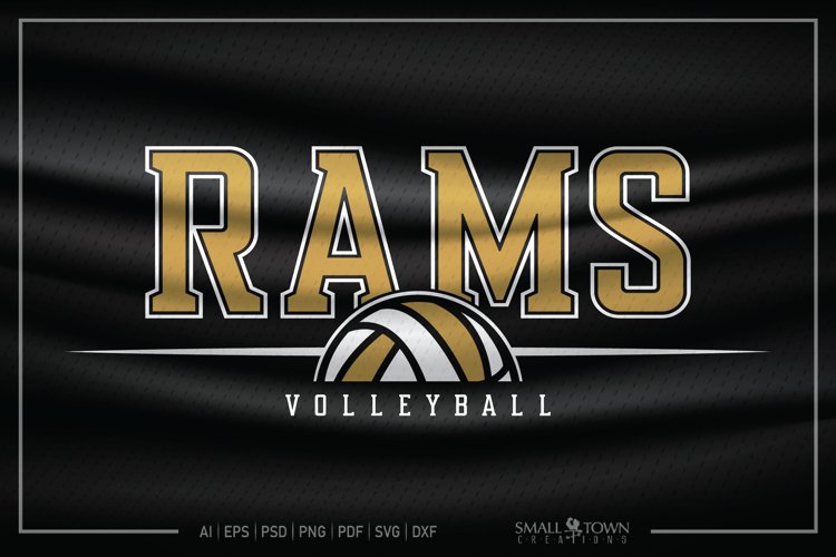 Ram, Ram Volleyball, Ram Mascot SVG, Volleyball SVG, Ram SVG example image 1