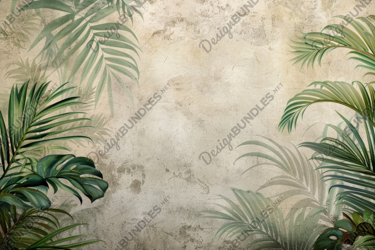 Tropical Leaves Background Wallpaper