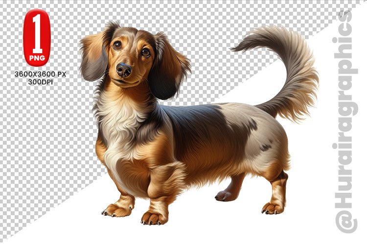 Dachshund dog Clipart - PNG File