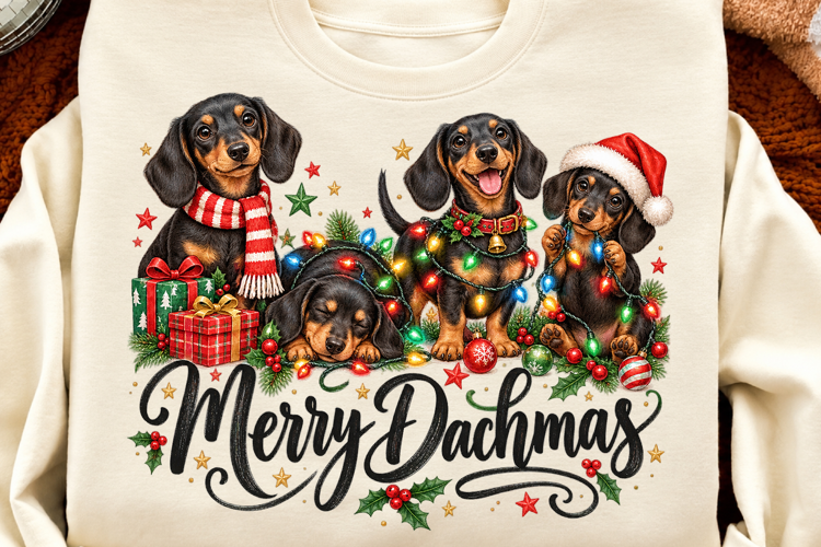 Dachshund Christmas Cute Merry Dachsmas PNG