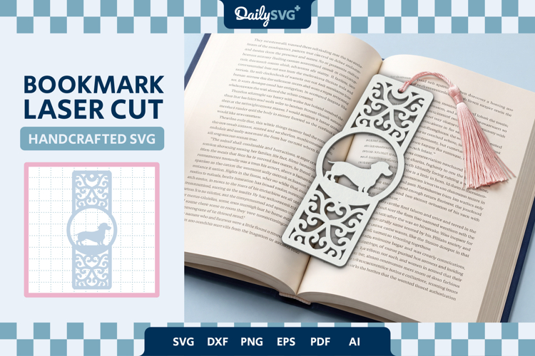 Dog Decorative Bookmark Papercut