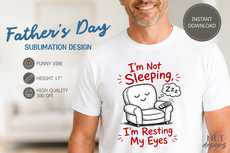 Resting My Eyes Funny Dad Fathers day Doodle tshirt