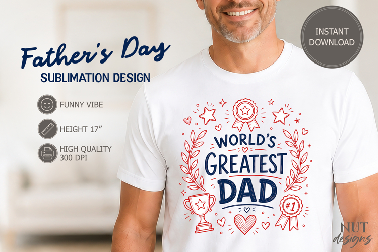 Fathers day Official Worlds Greatest Dad funny quotes example image 1
