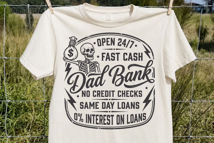 Dad Bank No Credit Checks SVG, Funny Money Dad SVG