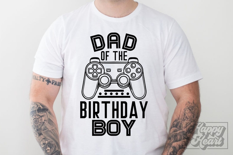 Dad Of The Birthday Boy Level Unlocked SVG Video Game PNG