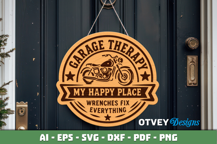 Dads Garage SVG | Funny Dad Workshop Sign | Laser Cut Door