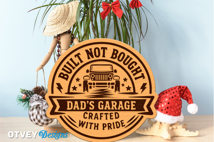 Dads Garage SVG | Funny Dad Workshop Sign | Laser Cut Door
