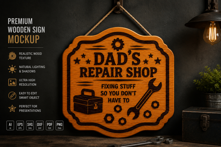 Dads Garage Signs Workshop Quotes Laser Cut