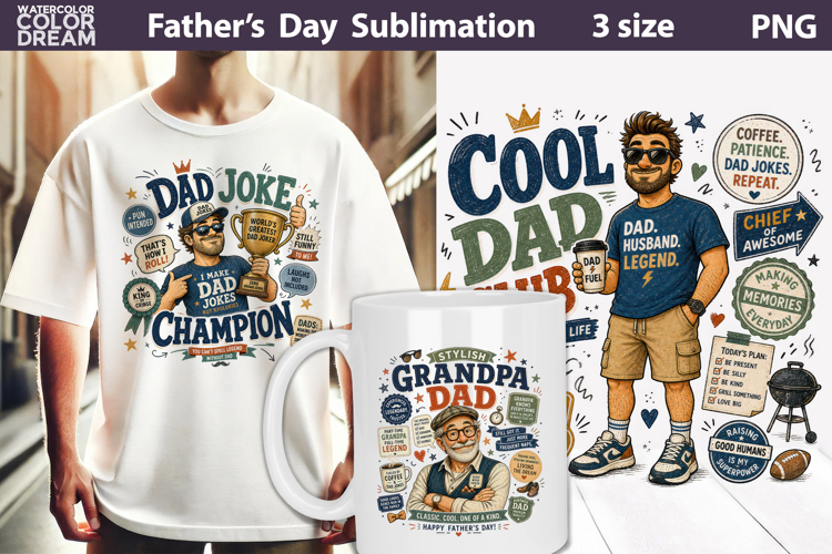 Cool Dad Quotes | Father’s Day Sublimation example image 1