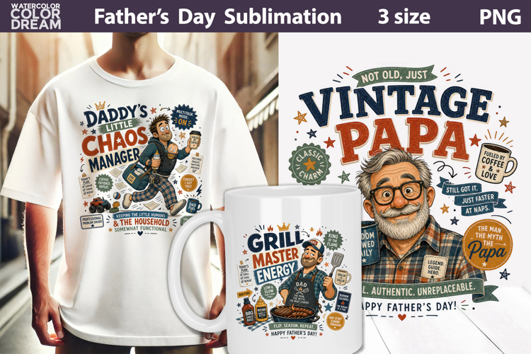 Funny Dad Quotes | Father’s Day Sublimation example image 1