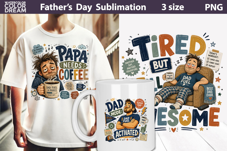 Funny Dad Quotes | Father’s Day Sublimation example image 1