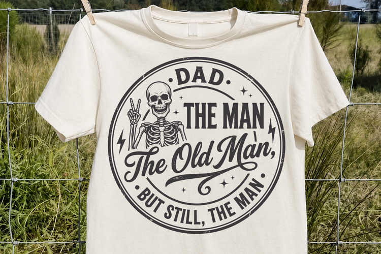 Dad The Man The Old Man SVG, Funny Skeleton Fathers Day SVG