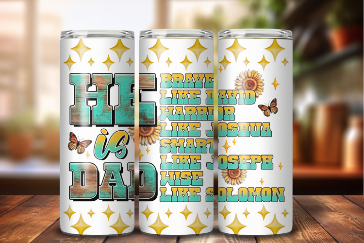 Dad Tumbler Wrap for Sublimation PNG, 20oz Skinny Wrap