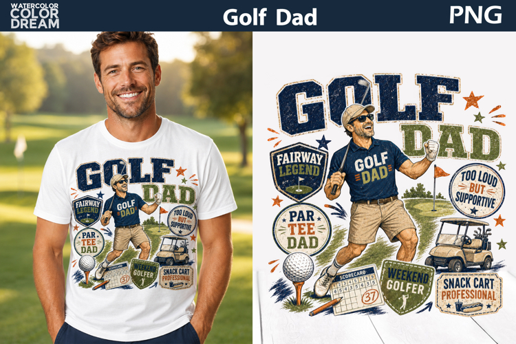 Golf Dad T Shirt | Fathers Day Sublimation