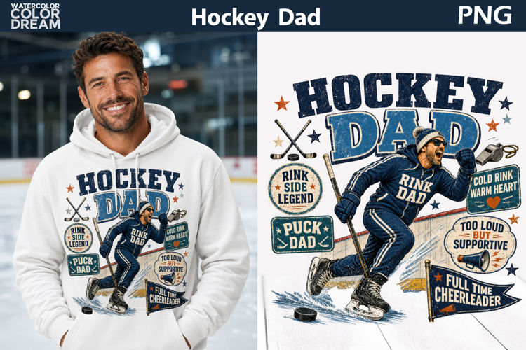 Hockey Dad T Shirt | Fathers Day Sublimation