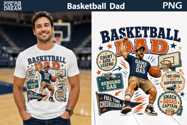 Basketball Dad T Shirt | Fathers Day Sublimation