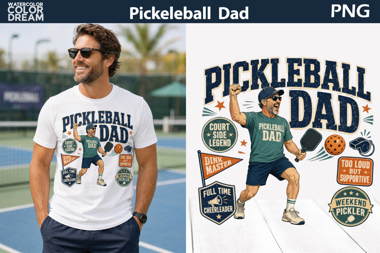 Pickleball Dad T Shirt | Fathers Day Sublimation