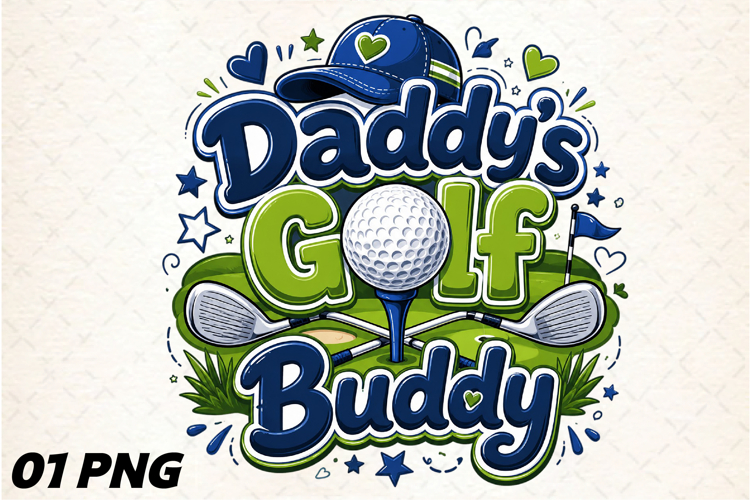 Daddy's Golf Buddy Father's Day PNG example image 1