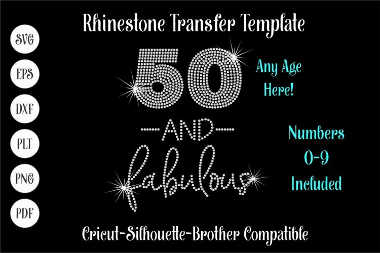Age and Fabulous Rhinestone SVG Template