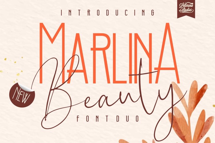 Marlina Beauty - Font Duo, Sans Serif and Signature Font example image 1