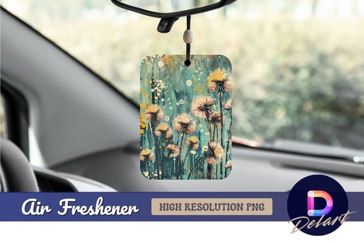 Dandelions floral abstract texture Air Freshener PNG