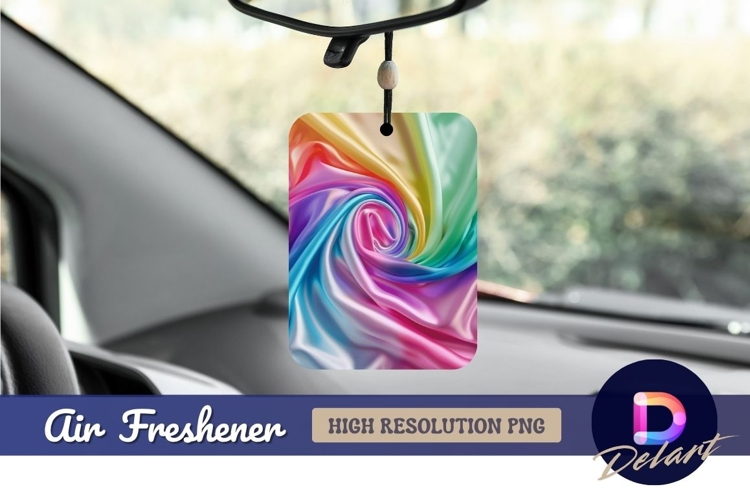 Iridescent pastel silk fabric swirl Air Freshener PNG