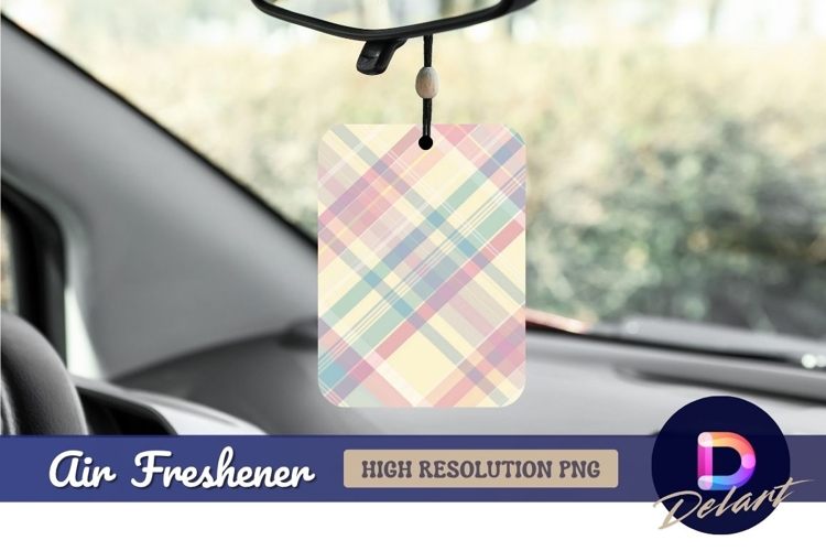 Pastel plaid pattern Air Freshener PNG
