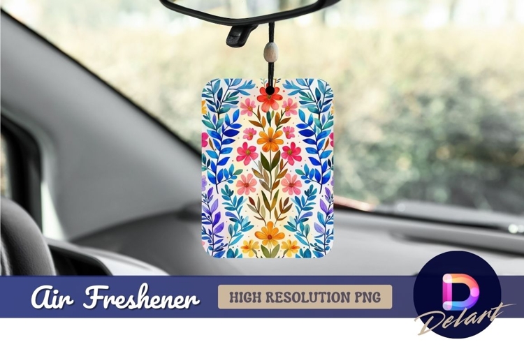Floral watercolor pattern Air Freshener PNG