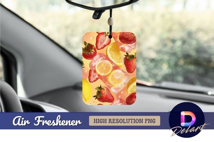 Strawberry lemon fruit Air Freshener PNG