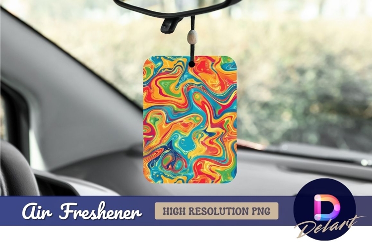 Abstract colorful swirls background Air Freshener PNG