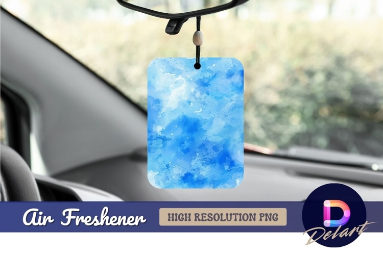 Blue watercolor texture artistic wash Air Freshener PNG