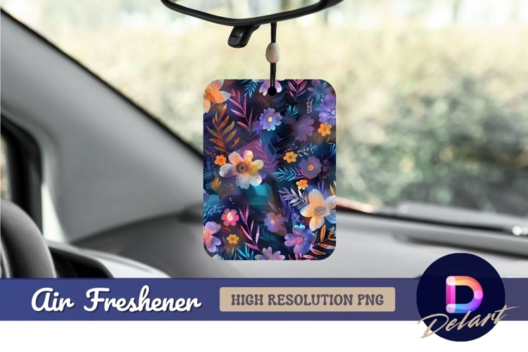 Colorful floral pattern Air Freshener PNG