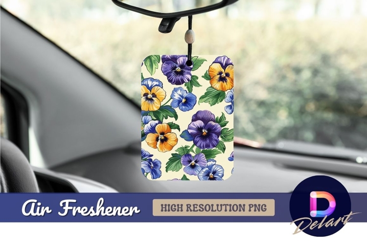 Vintage pansy flower Air Freshener PNG
