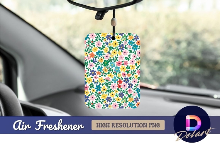 Colorful ditsy floral pattern background Air Freshener PNG