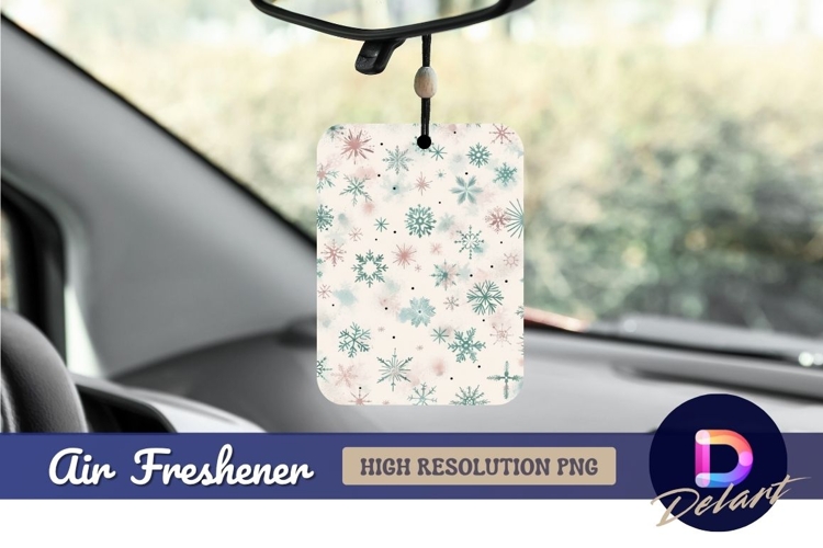 Pastel snowflake pattern Air Freshener PNG