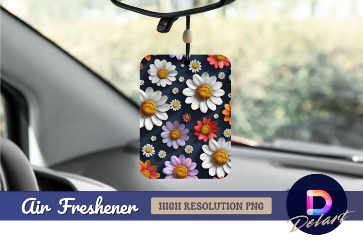 Colorful daisy flower background Air Freshener PNG