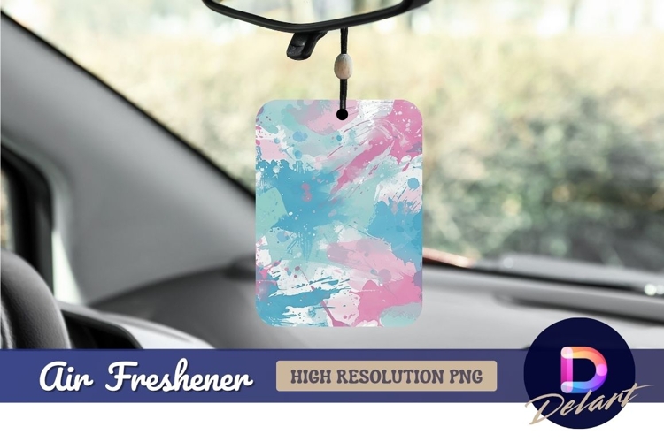 Abstract watercolor texture pink and blue Air Freshener PNG