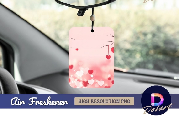 Pink heart bokeh valentines day background Air Freshener