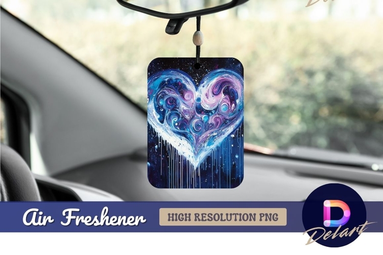 Galactic heart painting air freshener png example image 1