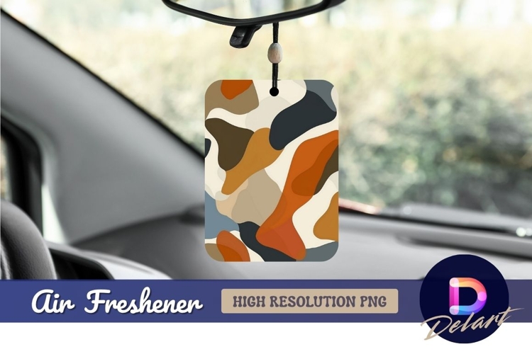 Abstract earth tone camouflage pattern Air Freshener PNG