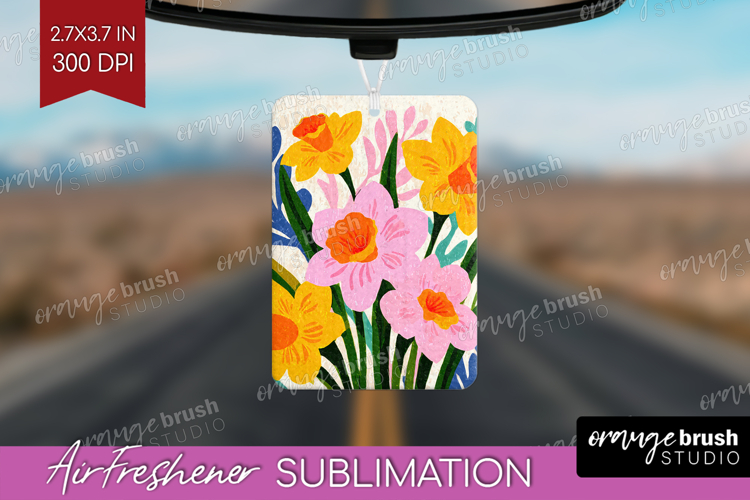 Daffodil Modern Floral Air Freshener PNG Sping Flower PNG