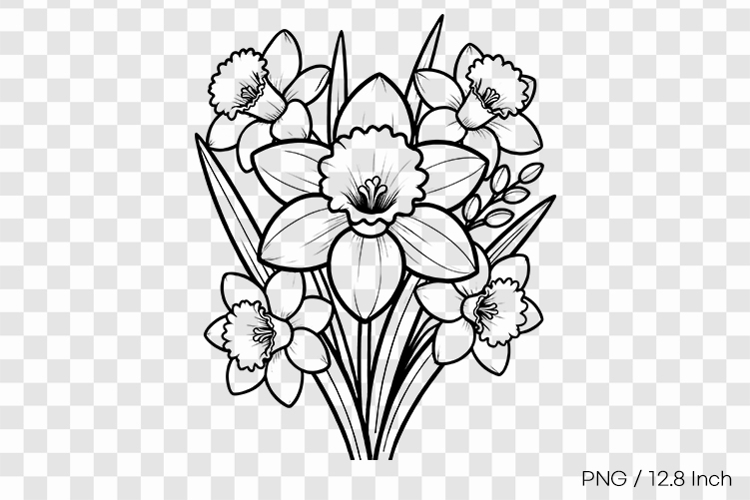 Flower Drawing Png Image 5