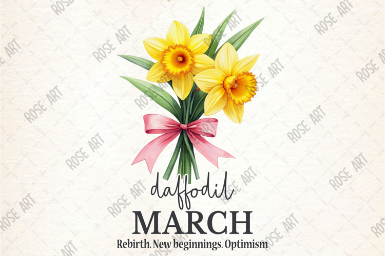 Daffodil March Rebirth New Beginnings Optimism PNG